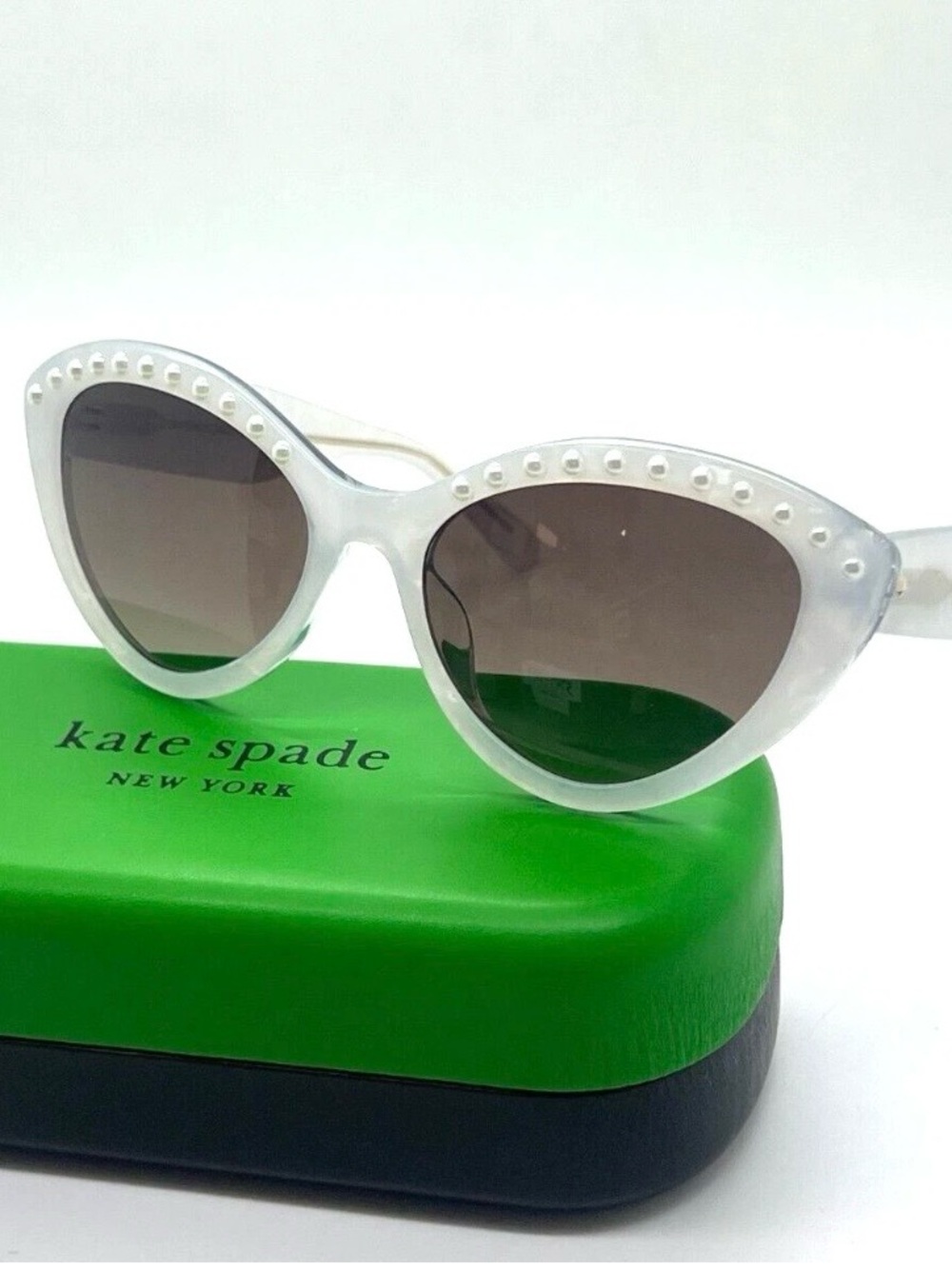 KATE SPADE JUNI/G/S PEARL VK5HA WHITE Sunglasses 55-18-140MM FRAME